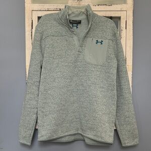 Under Armour Gray Quarter Snap Fleece Sweatshirt